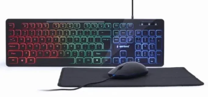 KBS-UML-01 Gembird 3-in-1 backlight set tastatura, mis i podloga FO Slika 1