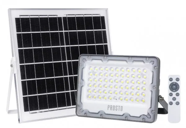 PROSTO Solarni LED reflektor 10W, 6500K + daljinski LRFS-1075/GR Slika 1