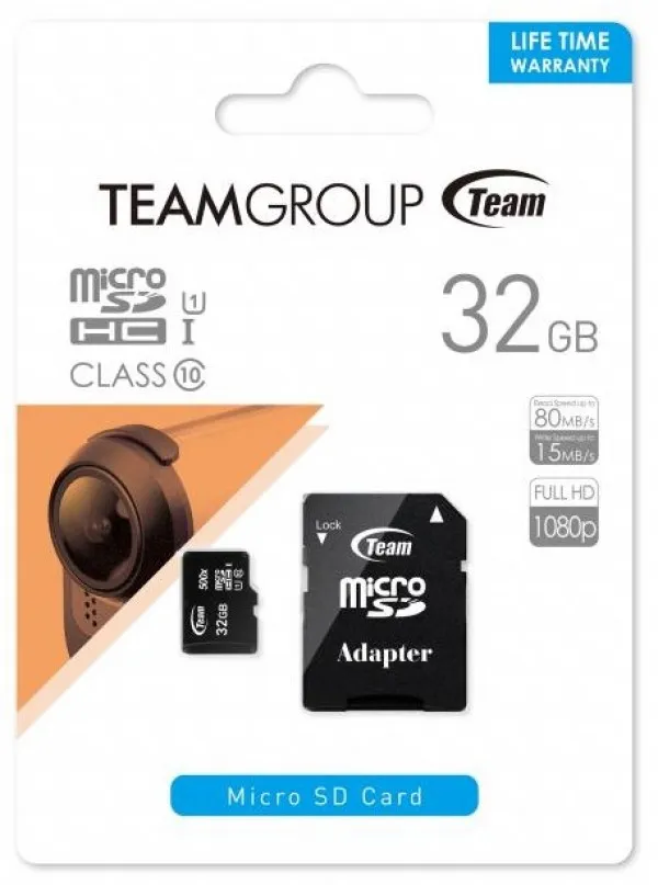 TEAM GROUP TeamGroup MICRO SDHC 32GB 100/20MB/s UHS-I U1 C10 +SD Adapter TUSDH32GCL10U03 Slika 2