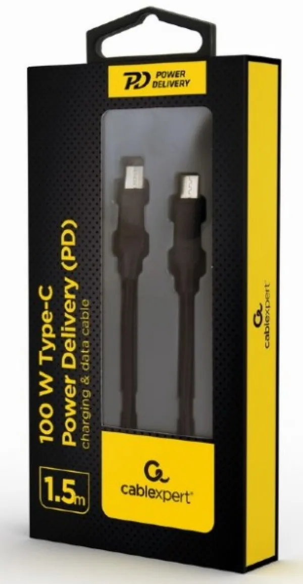 GEMBIRD CC-USB2-CMCM100-1.5M Gembird 100W Type-C Power Delivery (PD) charging & data cable, 1.5m Slika 2