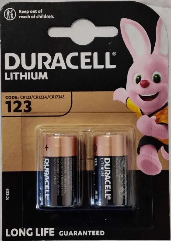 DURACELL Duracell HPL 123, 3V, 140mAh, PAK2 CK, Litijum baterija 17x33,4mm - Image 1