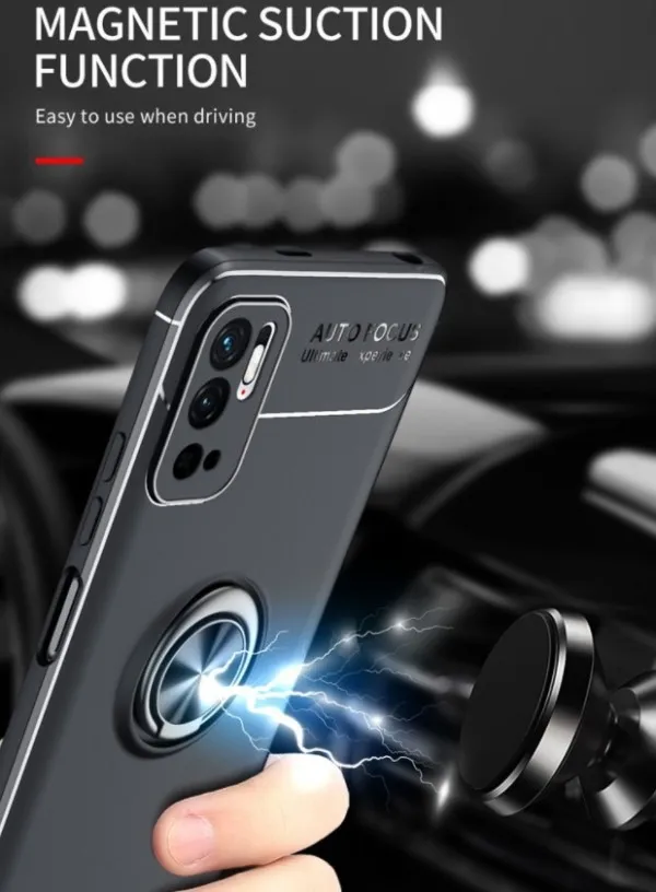 MCTK71-IPHONE X/XS * Futrola Elegant Magnetic Ring Black (179) Slika 3