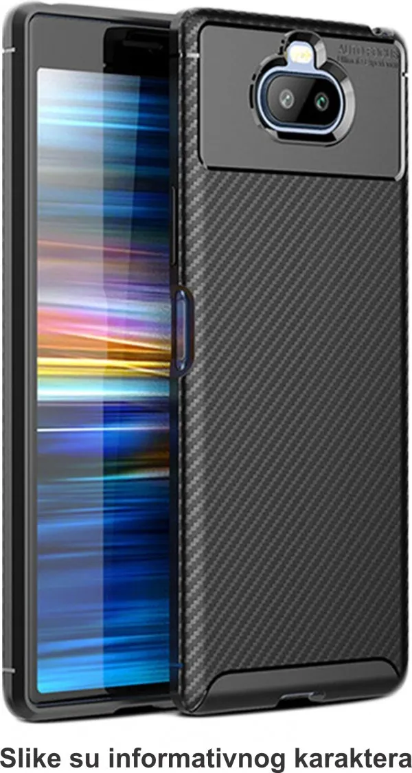 MCTK74-SAMSUNG A50 * Futrola Carbon Fiber Silicone Black (229) Slika 2