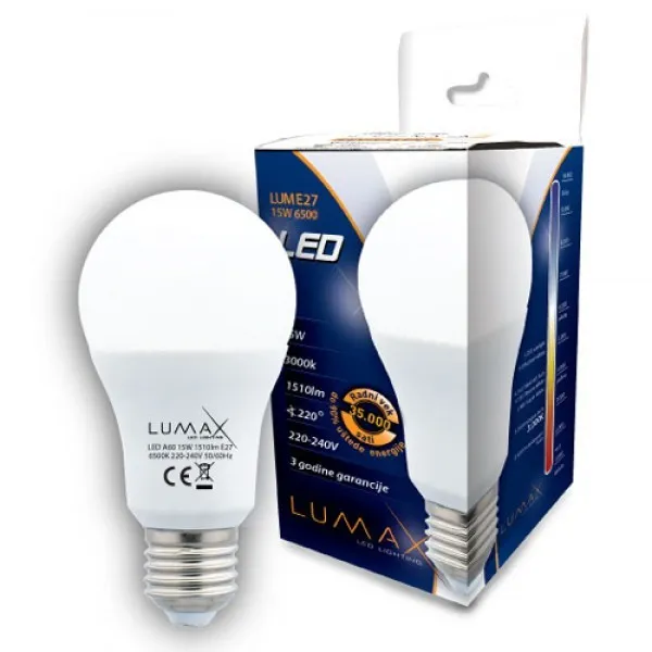 Led sijalica Lumax LUME27-15W 3000K toplo bela Slika 1