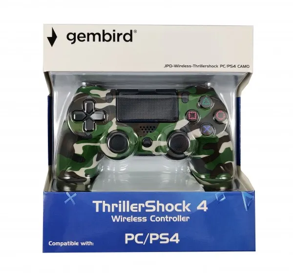 GEMBIRD JPD-Wireless-Thrillershock PC/PS4 CAMO GREEN Gembird Bezicni gamepad sa dvostrukom vibracijom Slika 4