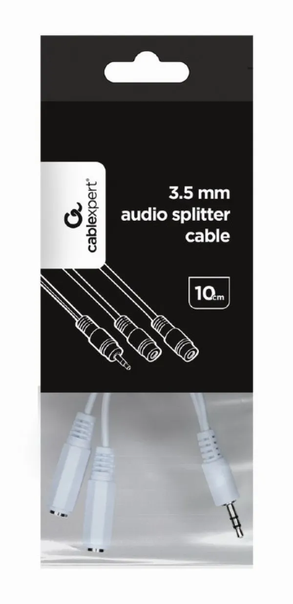 GEMBIRD CCA-415W Gembird 3.5mm stereo plug to 2X3.5mm stereo socket 10cm audio splitter kabl Slika 1