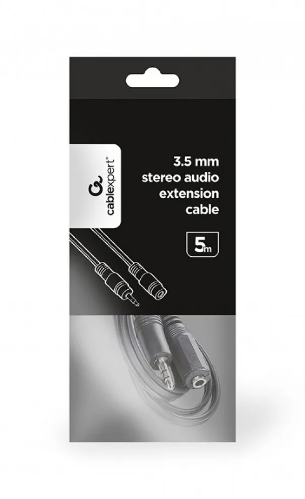 GEMBIRD CCA-421S-5M Gembird 3.5mm stereo plug to 3.5mm stereo socket extension kabl 5m Slika 1