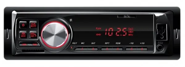 Auto radio SAL VBT1100/RD Red FM, USB, SD, 3,5mm, Bluetooth, 4x45W + daljinski Slika 1