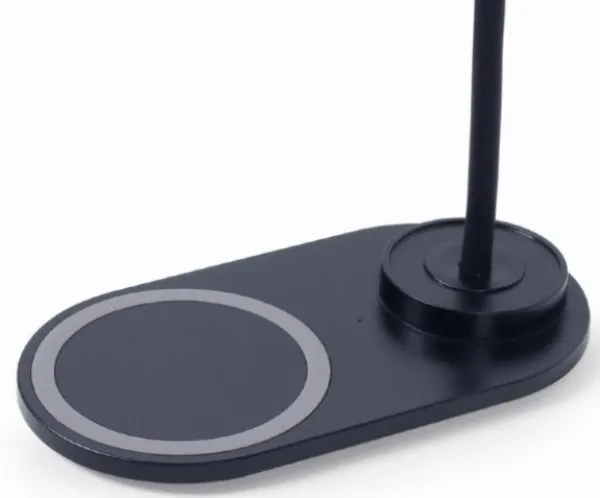 TA-WPC10-LED-01-MX Black Gembird LED Stona lampa + QI bezicni punjac max10W Slika 3