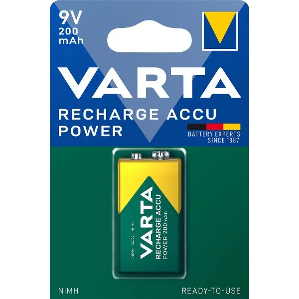 VARTA-56722/1 9V PUNJIVA NiMH baterija 200mAh R22, Pakovanje 1kom - Image 2