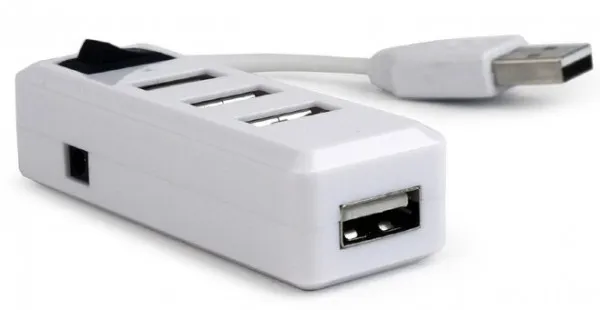 GEMBIRD UHB-U2P4-21 Gembird USB2.0 4-port HUB, sa prekidacem, white Slika 1