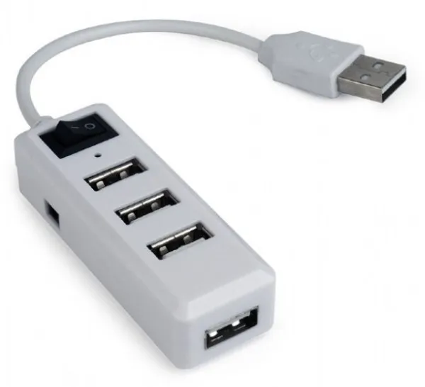 GEMBIRD UHB-U2P4-21 Gembird USB2.0 4-port HUB, sa prekidacem, white Slika 3