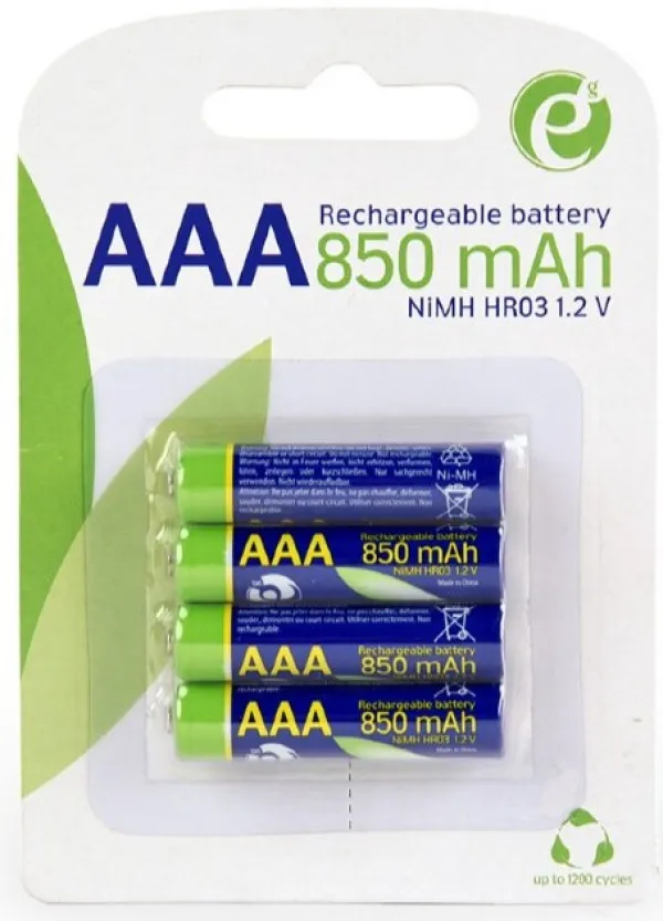 GEMBIRD EG-BA-AAA8R4-01 ENERGENIE 850mAh AAA, PAK4 CK, ready-to-use PUNJIVE NiM baterije (rechargeable) - Image 1