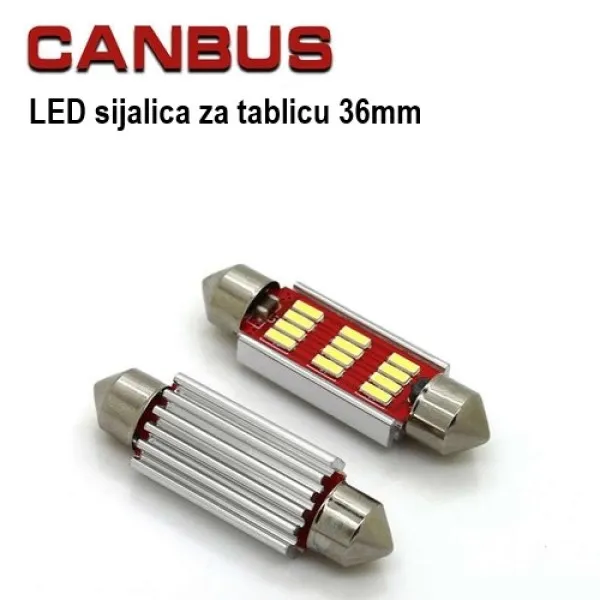 Led sijalica za tablicu (2 kom) 36mm 12SMD Slika 3