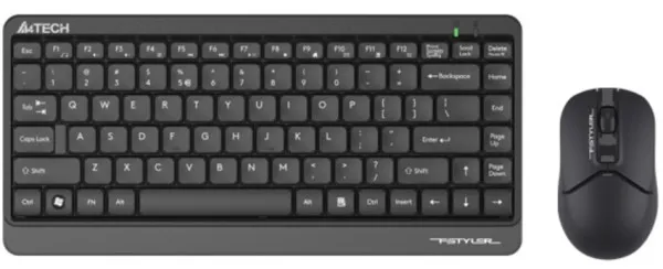 A4 TECH A4-FG1112 A4Tech Fstyler Bezicna tastatura YU-LAYOUT + bezicni mis USB, Grey - Image 1