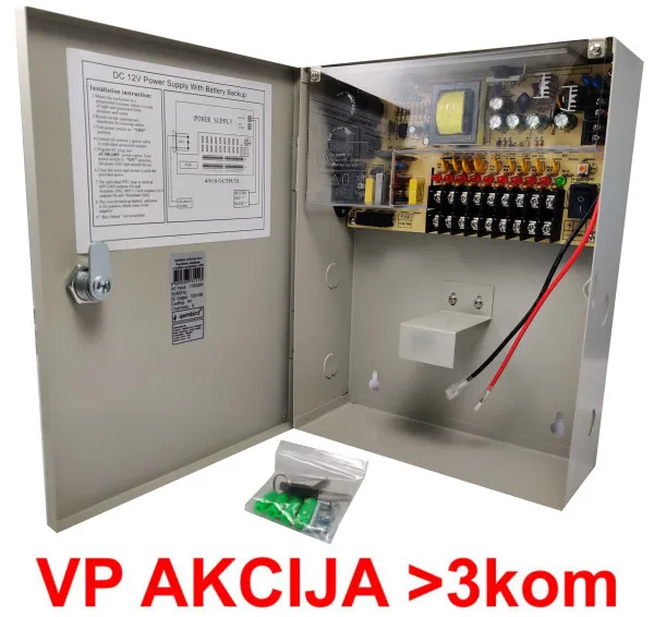 GEMBIRD NAPRKU-12V/10A-9CH ** Gembird Napajanje u kutiji sa opcijom UPS (bez baterije) 1.5A/CH (3729) Slika 1