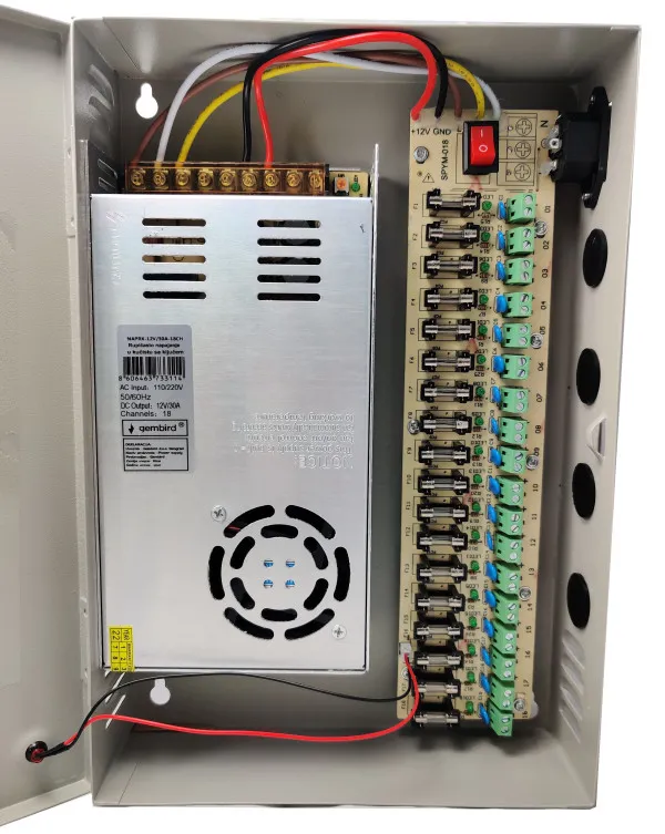 NAPRK-12V/30A-18CH ** Gembird napajanje sa kljucem, 2A/CH (3153) Slika 3