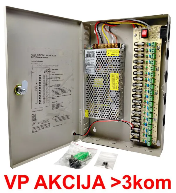 GEMBIRD NAPRK-12V/15A-18CH ** Gembird napajanje sa kljucem, 2A/CH (2794) Slika 1