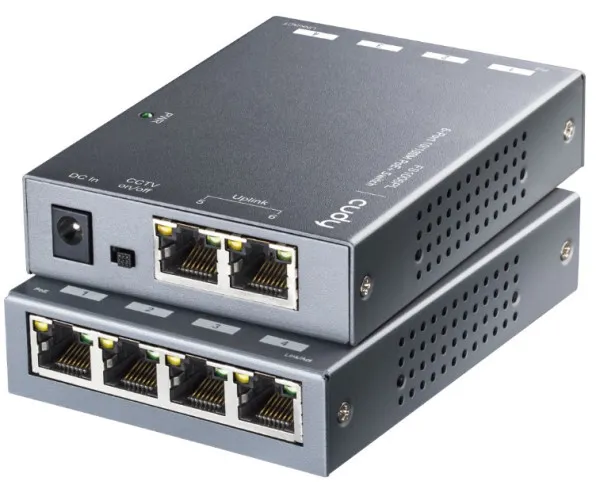 CUDY Cudy FS1006PL 6-Port 10/100M PoE+ Switch, 60W external, max 32W/PoE, UPLINK, 250m, 4KV protection Slika 1