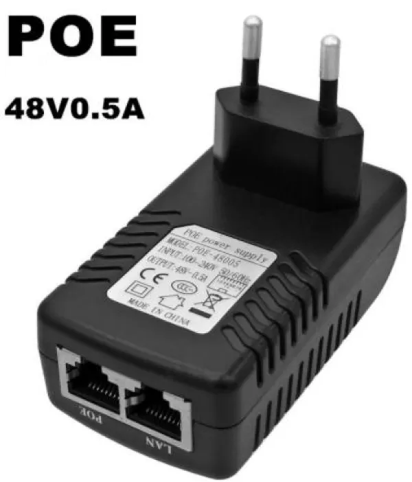 GEMBIRD POE-INJ-4805 Gembird 48V/0.5A 24W, POE adapter Injector 100mbps sa 2x RJ45, 100m Slika 1