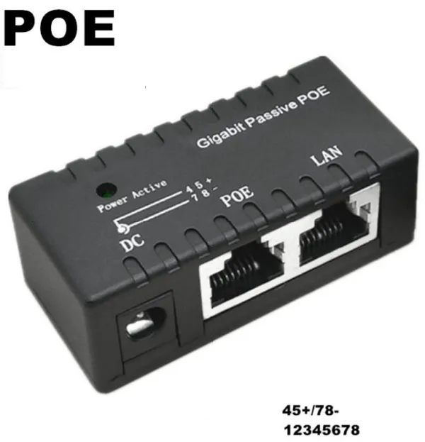 GEMBIRD POE-INJ-4811 Gembird 48V/1A 130W, 1000mbps Passive POE injector od 5~48V, konektor 5.5x2.1mm Slika 1