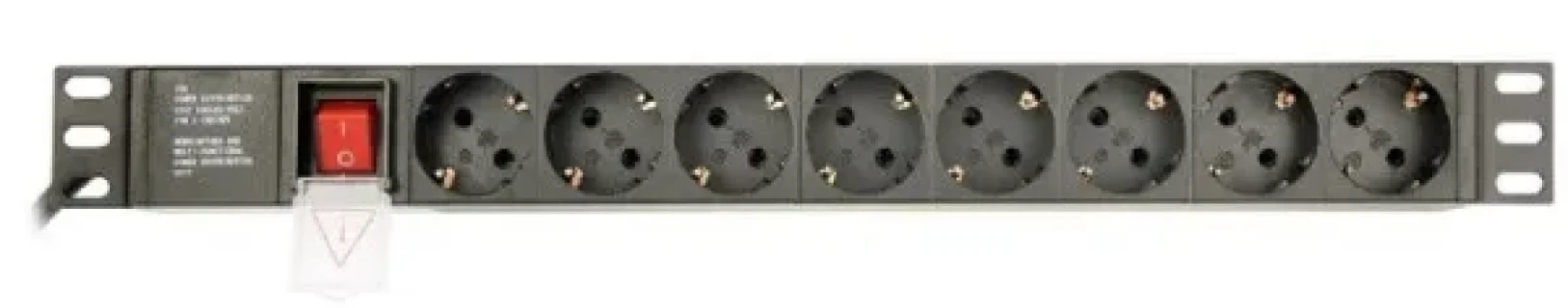 EG-PDU-014 Gembird Produzni kabl sa zastitom 8 uticnica 16A, PDU 1U, aluminium, 3m Slika 3