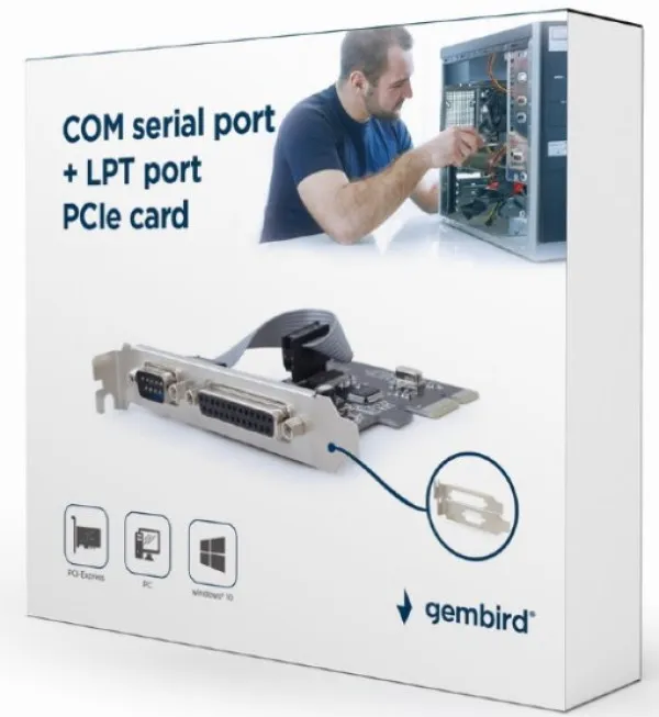 GEMBIRD PEX-COMLPT-01 Gembird COM serial port+LPT port PCI-Express add-on card, +extra low-profile bracket- Slika 3