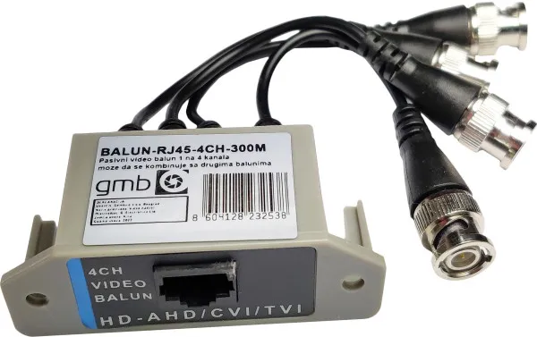 GEMBIRD BALUN RJ45-4CH-300M Gembird balun za 4 kamere (AHD/CVI/TVI) do 5 megapiksela cena za komad Slika 2