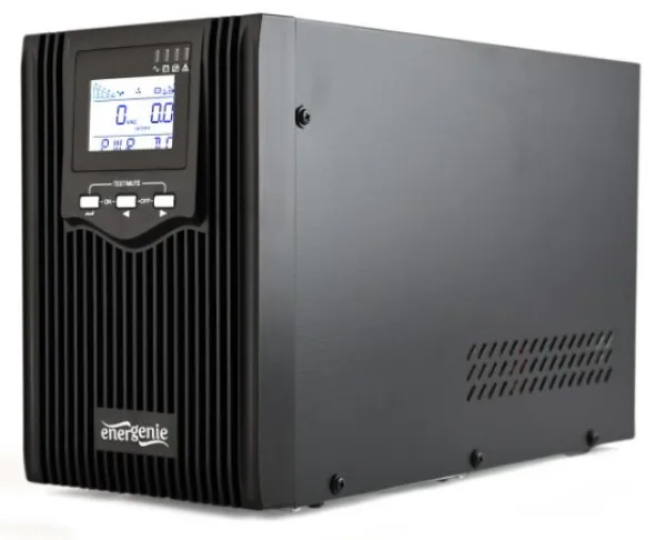 GEMBIRD EG-UPS-PS1000-01 Gembird UPS sa stabilizatorom 1000VA (800W) pure sine wave, LCD, USB, black Slika 1