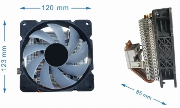 GEMBIRD CPU-HURACAN-ARGB-X140 Gembird  UNI kuler 100W 120mm.Fan +/-1600rpm 26dBa LGA 775/115x/1200/AMD- Slika 1