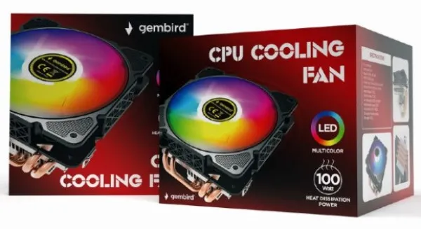 GEMBIRD CPU-HURACAN-ARGB-X140 Gembird  UNI kuler 100W 120mm.Fan +/-1600rpm 26dBa LGA 775/115x/1200/AMD- Slika 4