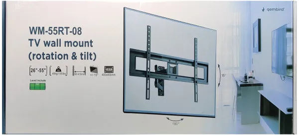 GEMBIRD WM-55RT-08 ** Gembird rotate/tilt VESA max.40x40cm 26-55 max.45kg (799)- Slika 1