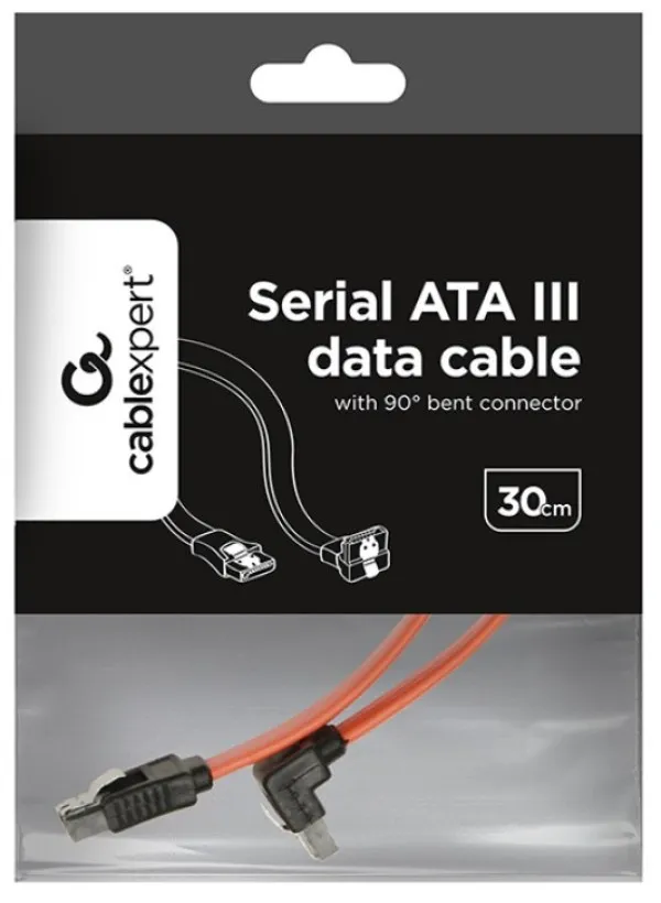 GEMBIRD CC-SATAM-DATA90-0.3 Gembird Metal clips, Serial ATA data kabl flat 0,3m 90 degree bent connector Slika 4