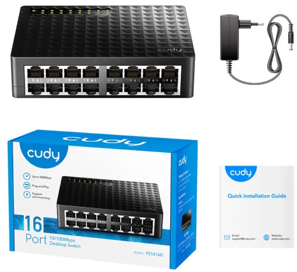 CUDY Cudy FS1016D 16-Port 10/100M Base-TX Port Switch Slika 2
