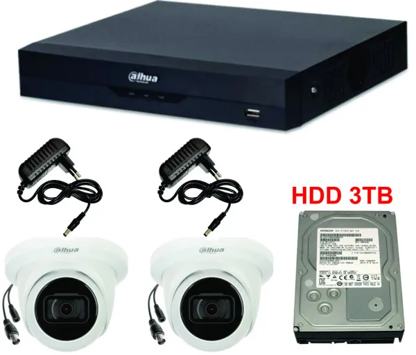 Dahua SET-13 * 2 kamere Full HD dome+dvr+hdd+napajanje 3TB Tehnicki pregled Slika 1