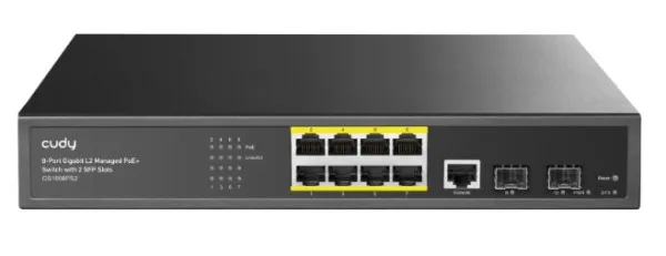 CUDY Cudy GS2008PS2 * 8-Port Layer 2 Managed Gigabit PoE+ Switch with 2 Gigabit SFP Slots, 120W Slika 1