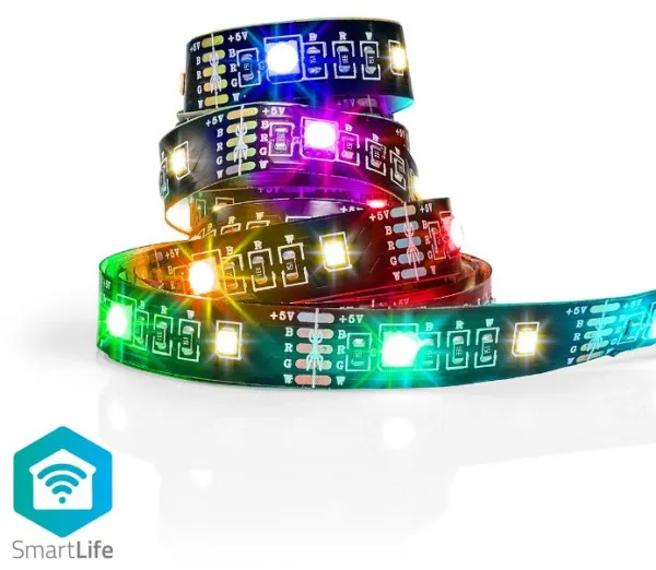 NEDIS BTLS20RGBW RGB Led traka Bluetooth, Topla bela, SMD, 2m, IP20, 2700K, 380lm, Android/iOS Slika 1