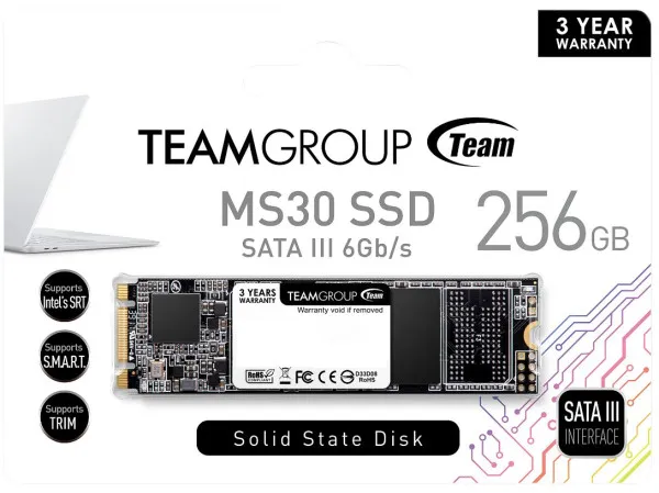 TEAM GROUP TeamGroup M.2 2280 256GB MS30 NGFF SSD SATA3 500/400MB/s TM8PS7256G0C101 Slika 4