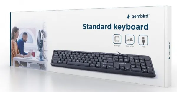 GEMBIRD KB-U-103 ** Gembird Standardna tastatura US layout black USB A (303) Slika 2