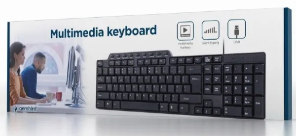 GEMBIRD KB-UM-104 Gembird Multimedijalna tastatura US layout black USB Slika 4