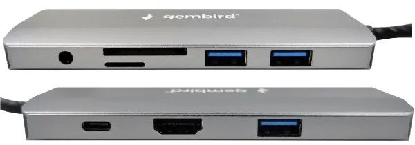 GEMBIRD A-CM-COMBO9-03 ** Gembird USB Type-C 9in1 multi-port adapter USB-C+HUB+HDMI+PD+card+RJ45 Gbit (2159) Slika 3