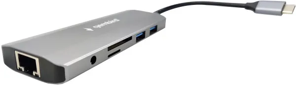 GEMBIRD A-CM-COMBO9-03 ** Gembird USB Type-C 9in1 multi-port adapter USB-C+HUB+HDMI+PD+card+RJ45 Gbit (2159) Slika 4