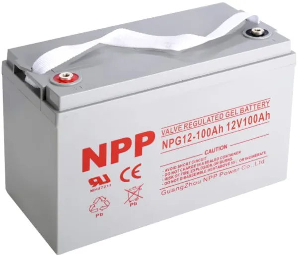 NPP NPG12V-100Ah, GEL BATTERY, C20=100AH, T16, 330x171x214x220, 27,3KG, Light grey Slika 3