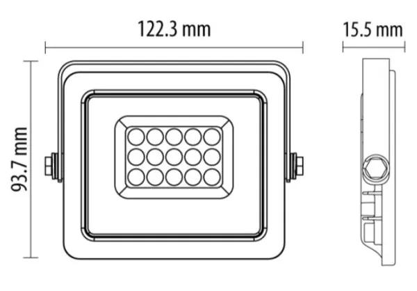 LED reflektor 10W 6500K LRFK02W-10/WH Bela- Slika 2