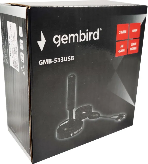 GEMBIRD GMB-533USB **Gembird Antena sobna/spoljna sa pojacalom, UHF, dobit 21dB, visina 15cm, USB, 5m (495) Slika 2