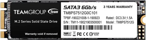 TEAM GROUP TeamGroup M.2 2280 512GB MS30 NGFF SSD SATA3 530/430MB/s TM8PS7512G0C101 Slika 1