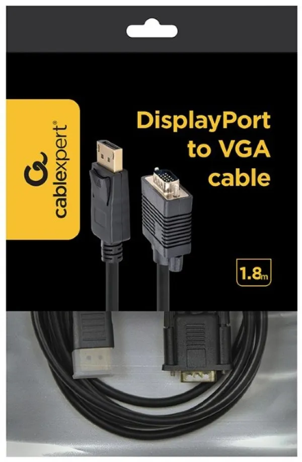 GEMBIRD CCP-DPM-VGAM-6 Gembird DisplayPort to VGA adapter cable, black, 1.8 m Slika 3