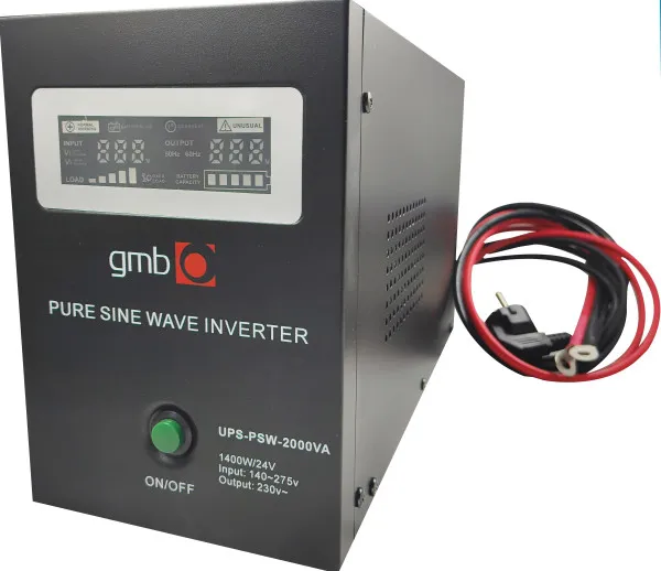 GEMBIRD UPS-PSW-2000VA GMB LONG, cist sinusni pretvarac sa produzenom autonomijom 1400W-220V/24V Slika 1