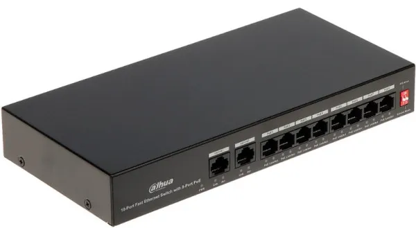 Dahua POE switch PFS3010-8ET-65 10/100 RJ45 ports, POE 8 kanala, UPLINK 2xGbit Slika 1