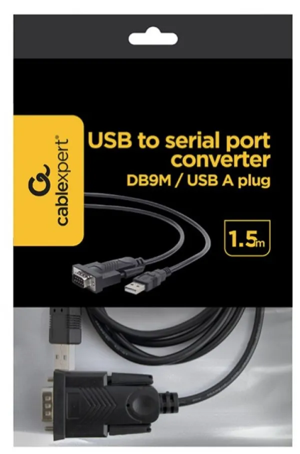 UAS-DB9M-02 Gembird USB to DB9M serial port converter kabl black 1.5m Slika 5